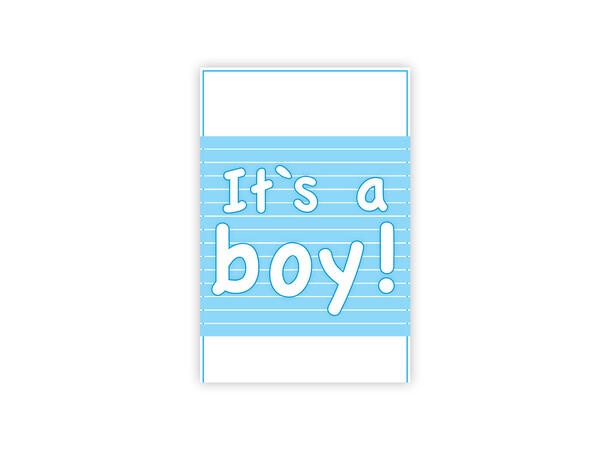 Lite dobbelt fødselskort It`s a boy! A7 Dobbelt kort